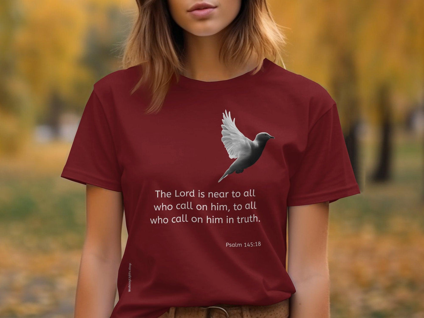 Walking Lights' Biblical Collection T-shirt and Sweatshirt featuring the message - The Lord Is Near To All Who Call On Him T-Shirts - Walking Lights