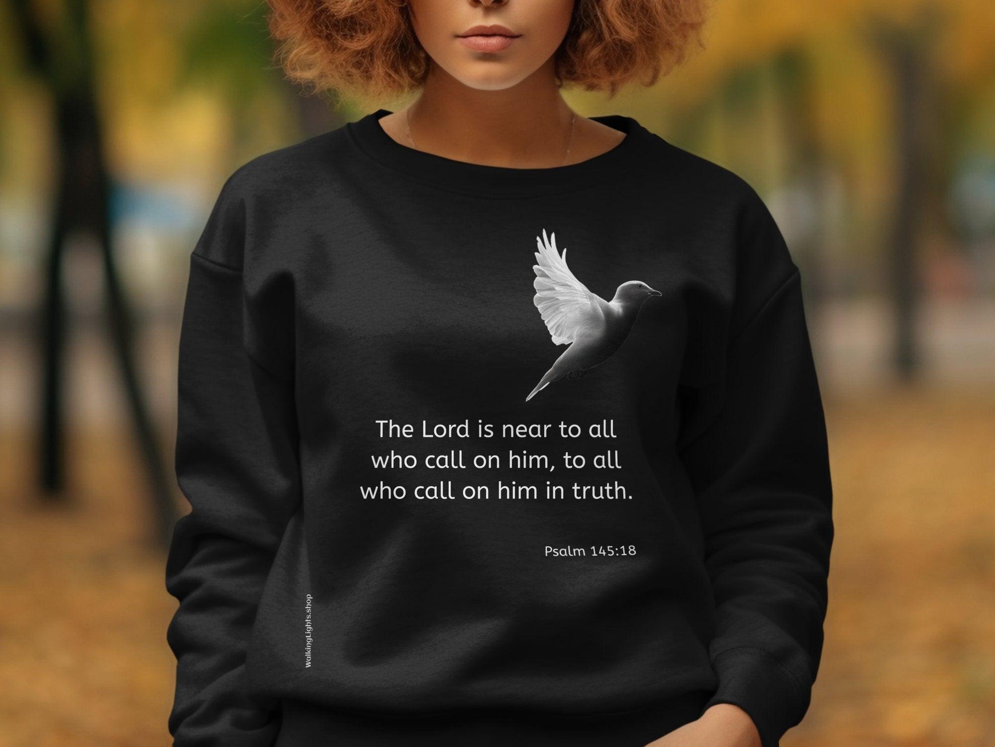 Walking Lights' Biblical Collection T-shirt and Sweatshirt featuring the message - The Lord Is Near To All Who Call On Him T-Shirts - Walking Lights