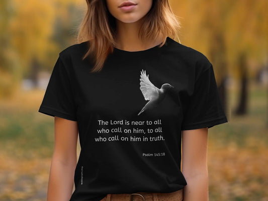 Walking Lights' Biblical Collection T-shirt and Sweatshirt featuring the message - The Lord Is Near To All Who Call On Him T-Shirts - Walking Lights