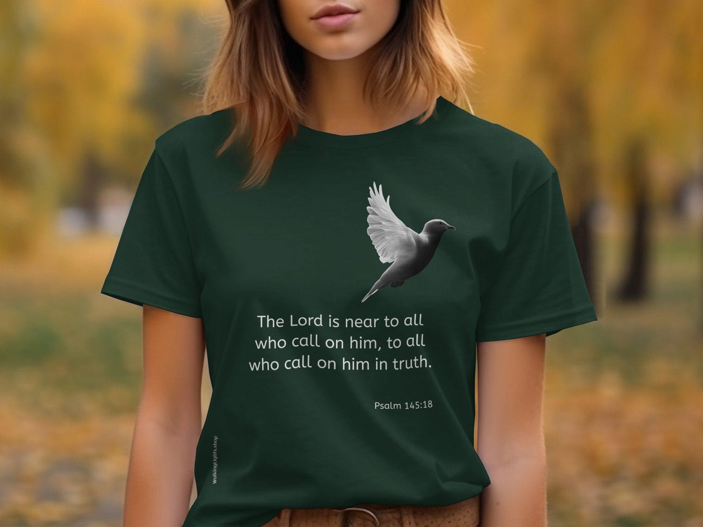 Walking Lights' Biblical Collection T-shirt and Sweatshirt featuring the message - The Lord Is Near To All Who Call On Him T-Shirts - Walking Lights