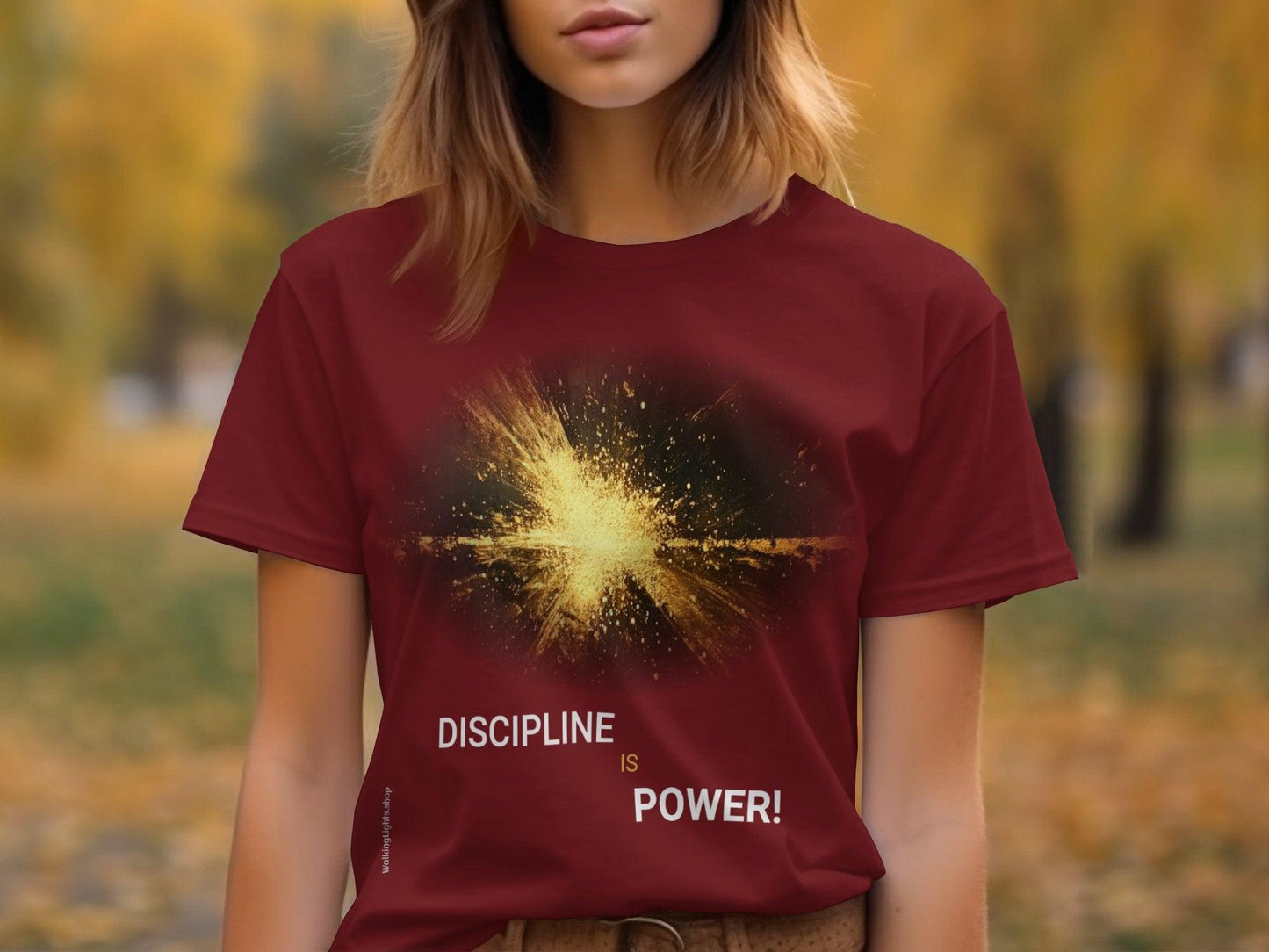 From Walking Light's Motivational Collection - Discipline Is Power T-shirt and Sweatshirt. - Walking Lights