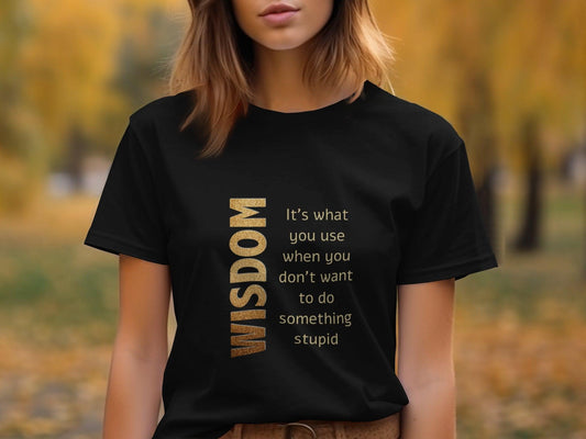 Walking Light's Motivational Collection of T-shirts and Sweatshirts. WISDOM humorous T-shirt, motivational sayings tee. - Walking Lights