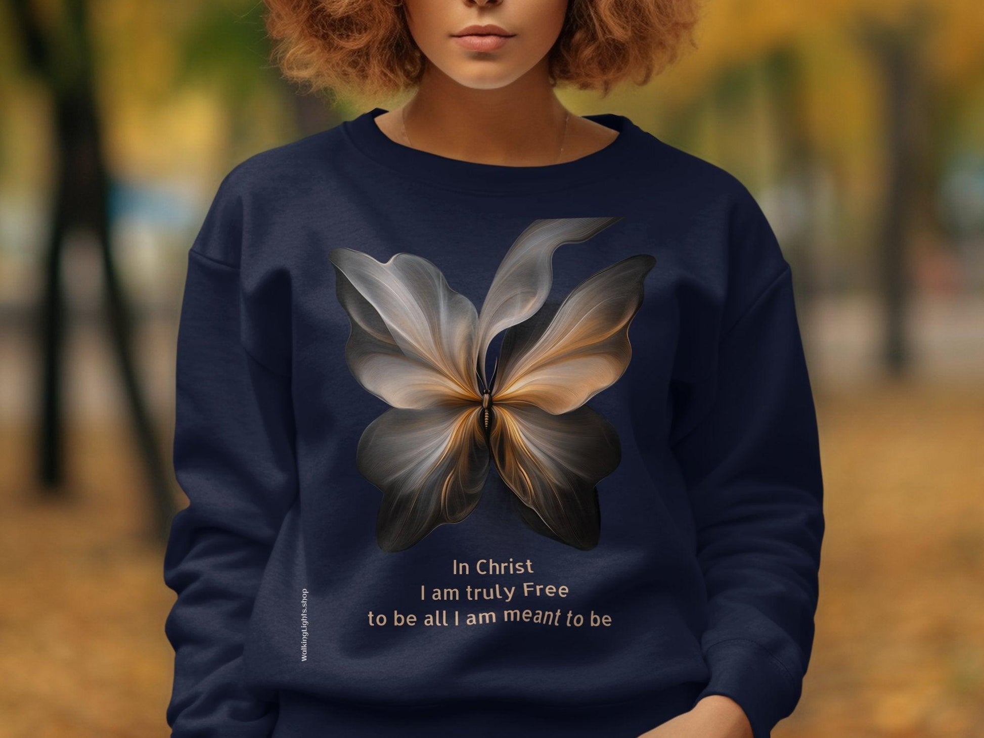 Walking Light's Inspirational Collection T-Shirt and Sweatshirt. Featuring Freedom In Christ. - Walking Lights