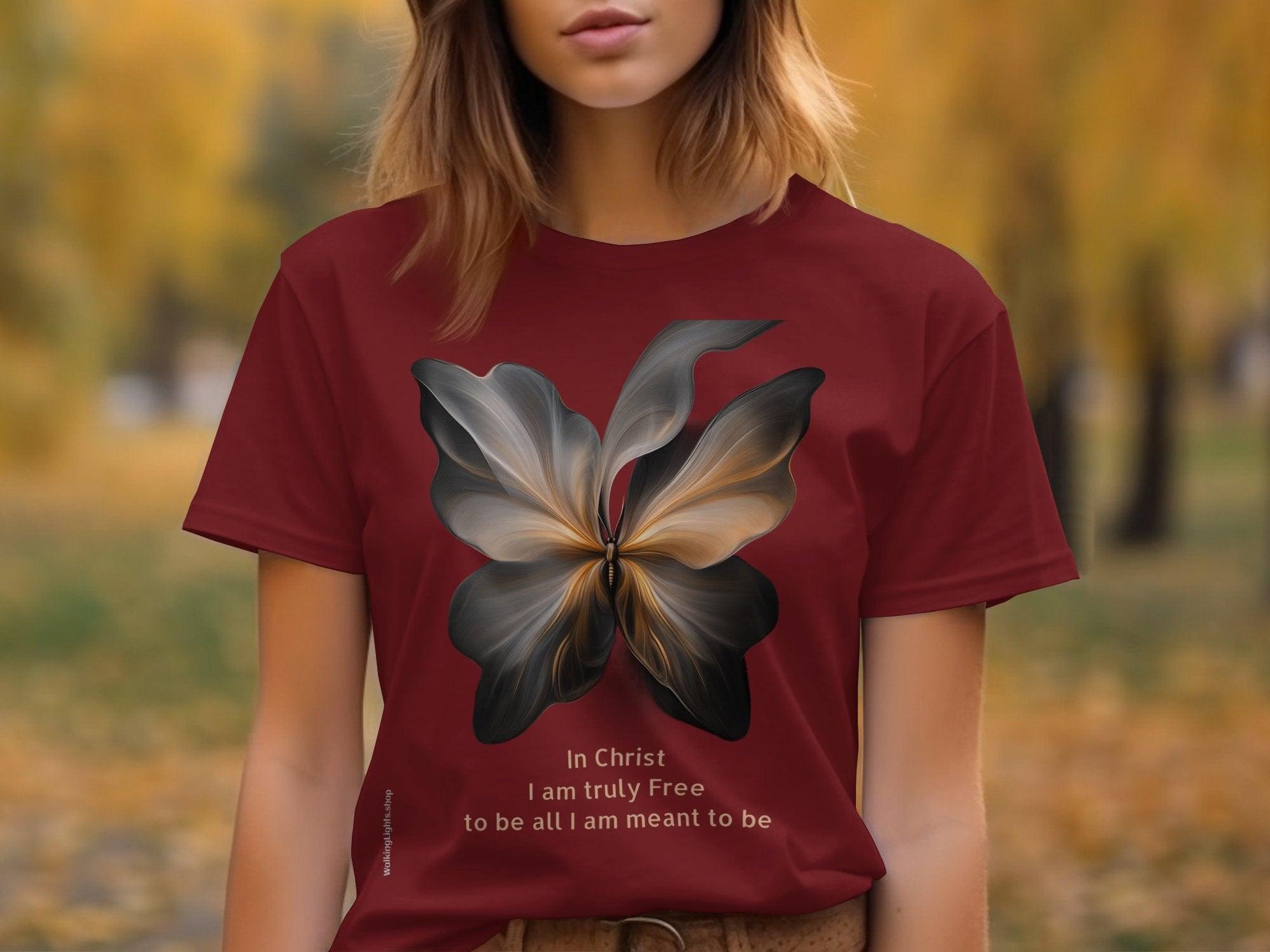 Walking Light's Inspirational Collection T-Shirt and Sweatshirt. Featuring Freedom In Christ. - Walking Lights