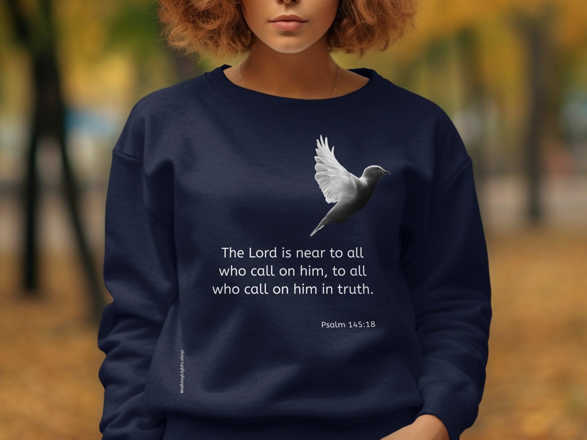 Walking Lights' Biblical Collection T-shirt and Sweatshirt featuring the message - The Lord Is Near To All Who Call On Him T-Shirts - Walking Lights